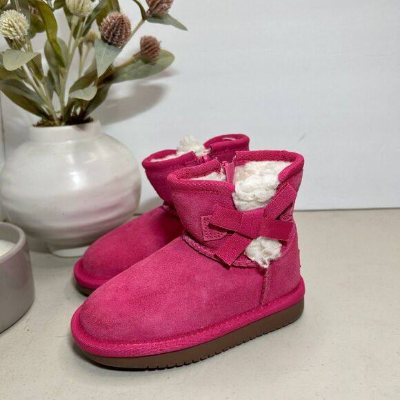 Koolaburra by Ugg Victoria Mini Winter Boots Pink Toddlers 6 1135954T - Picture 3 of 8